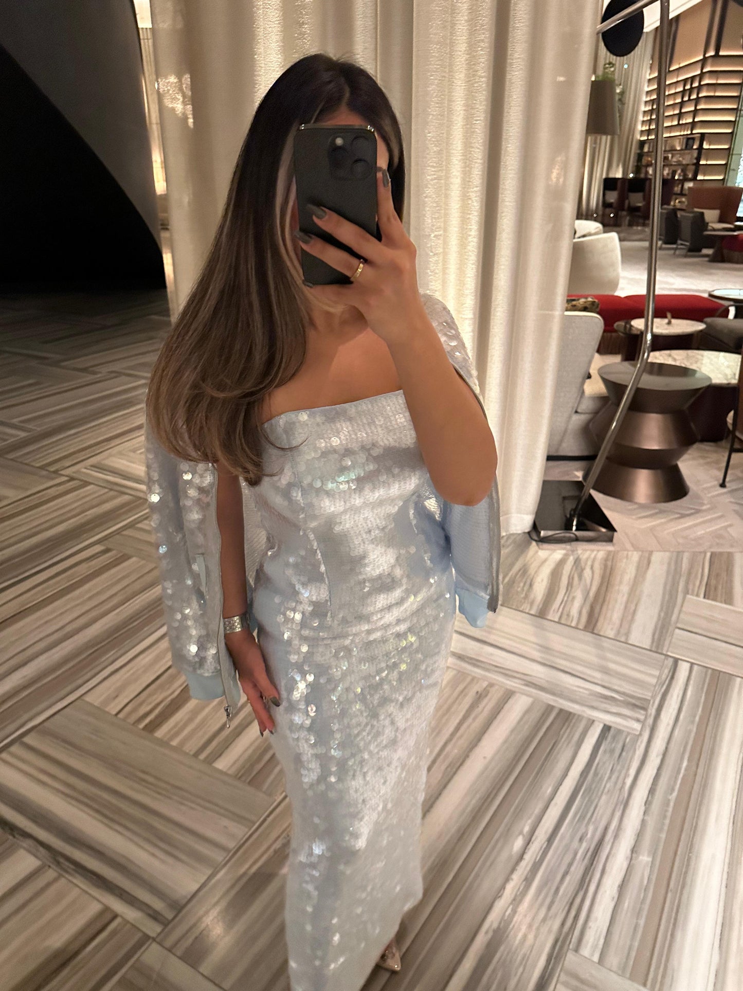 Sparkly blue