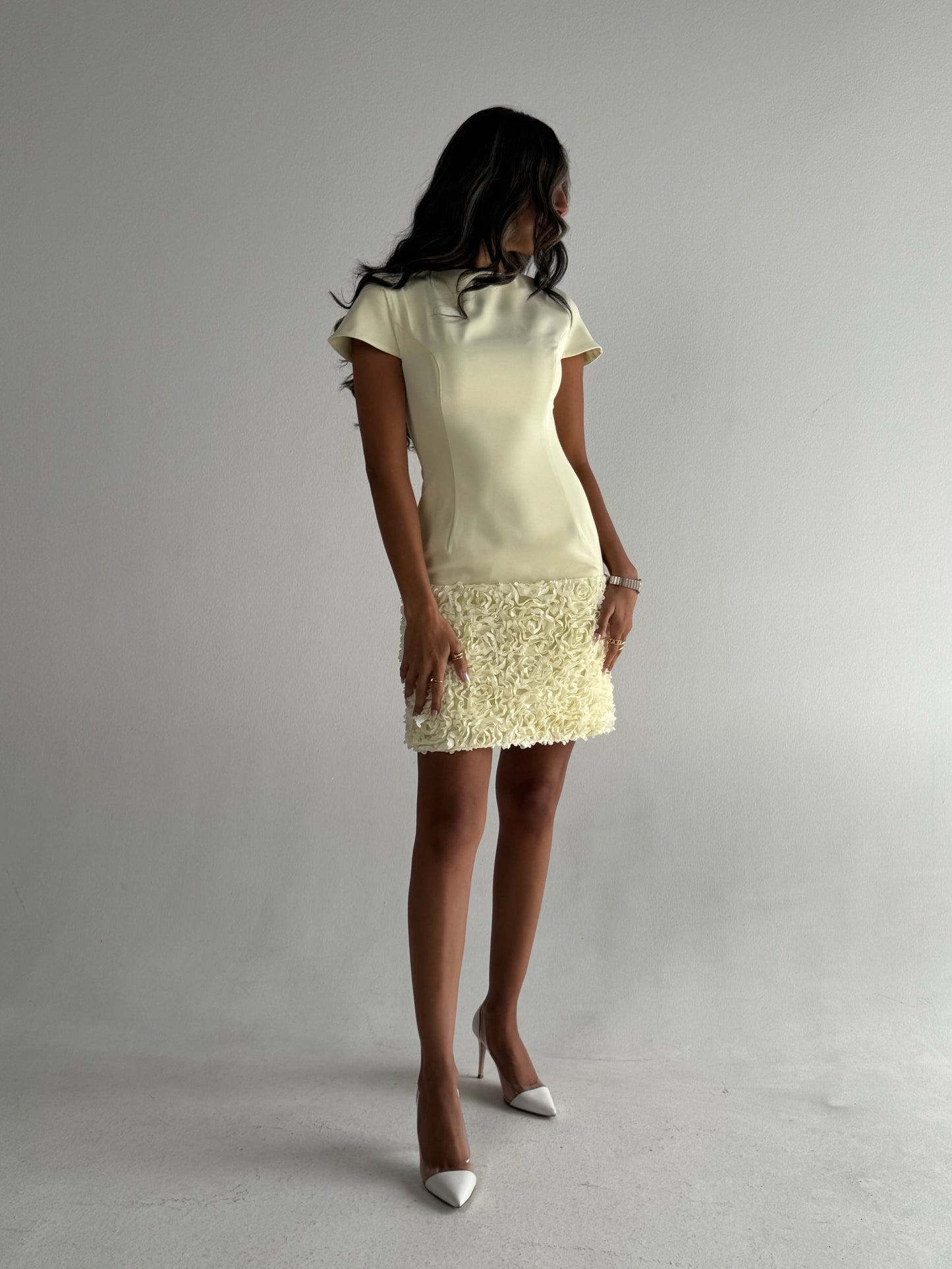 Flower dress in yellow