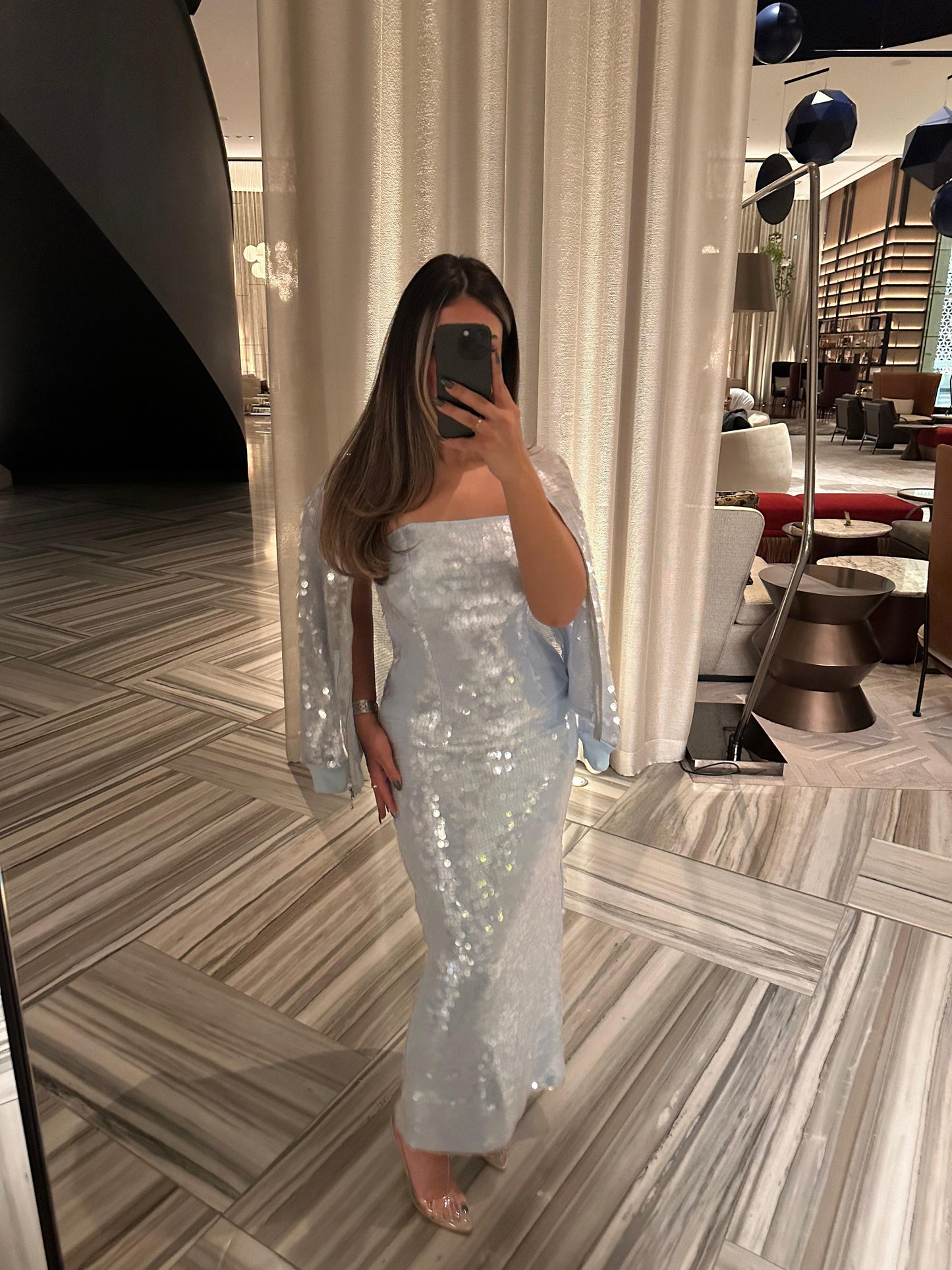 Sparkly blue