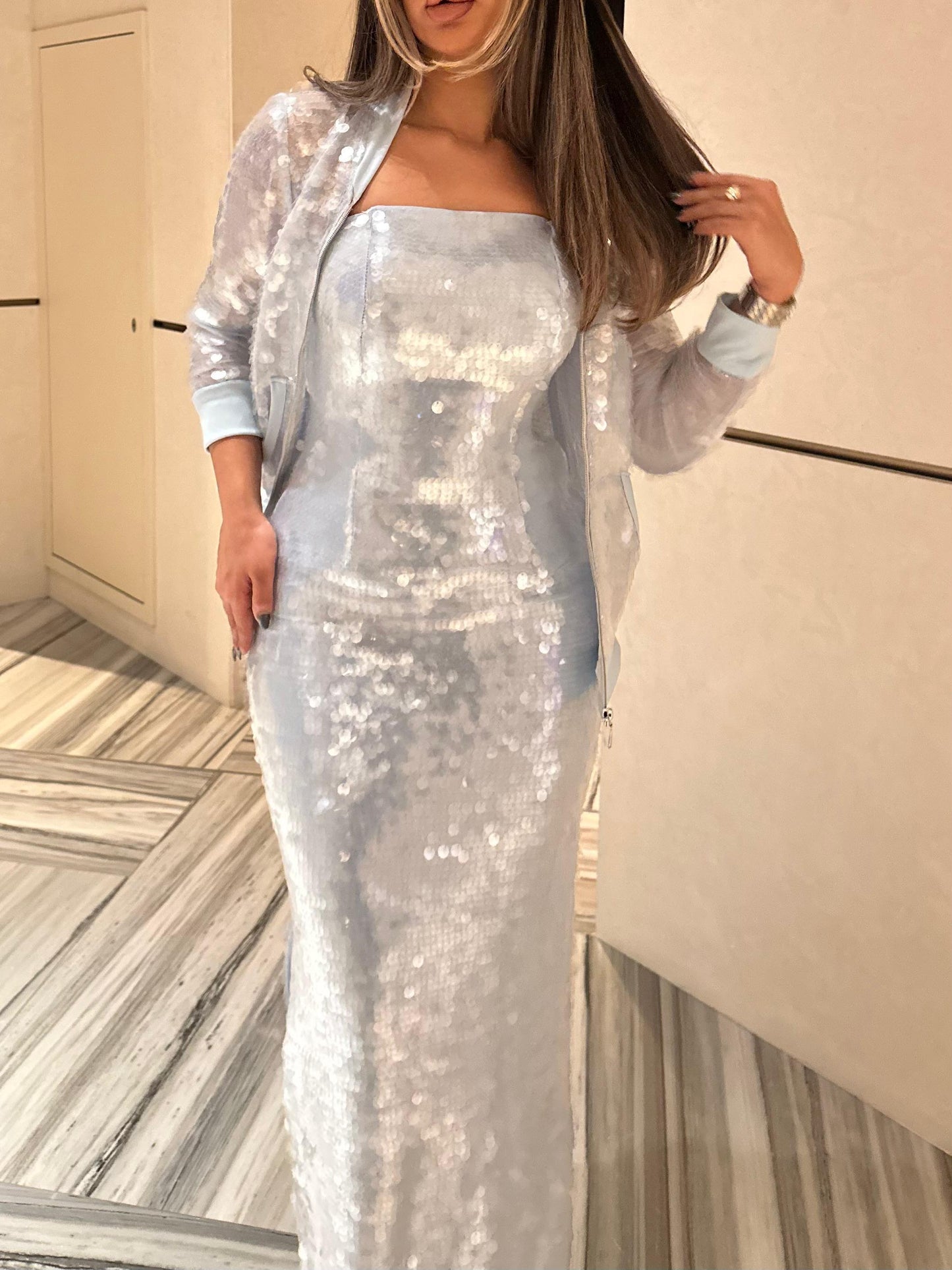 Sparkly blue